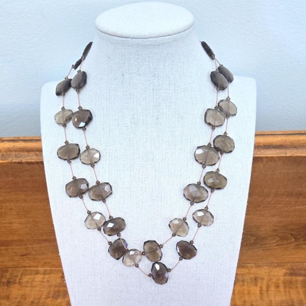 Margo Morrison Spinel 36" Station Necklace Sterling Clasp